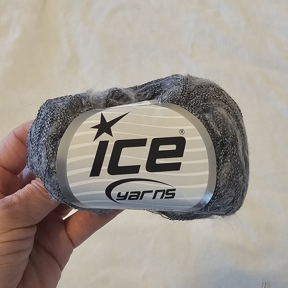 Lot 8 Balls Ice Yarns Kid Mohair Flamme Yarn Grey #1 Super Fine 273 yd/ea